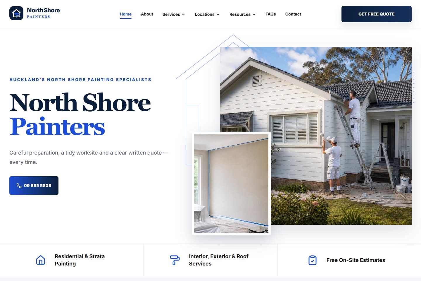 North Shore House Painters website preview